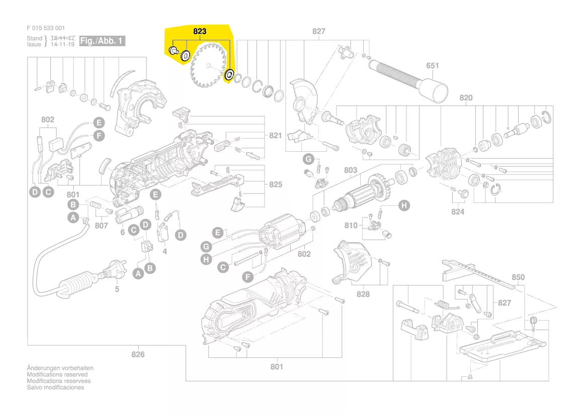 vis serrage lame 5330 Skil